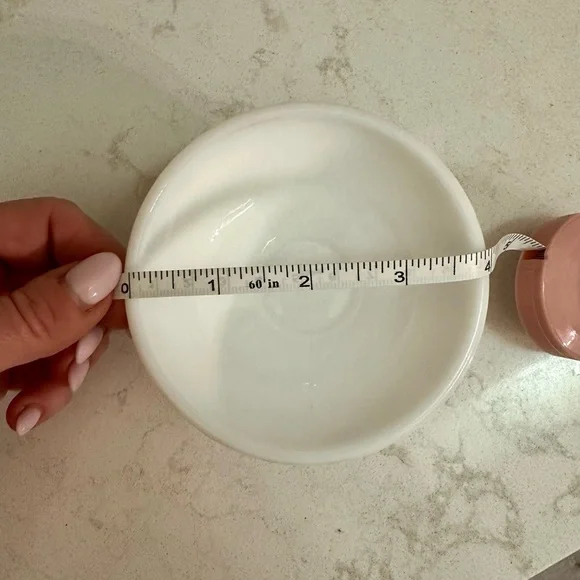 White Milk Glass Pedestal Dessert Bowl - Picture 3 of 6